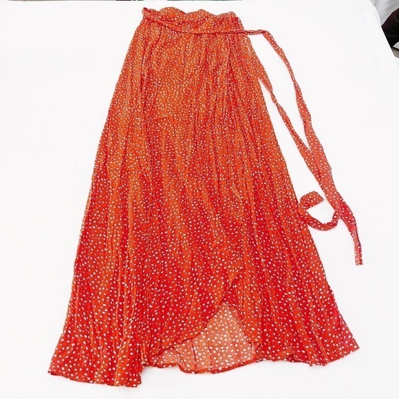 & Other Stories Orange & White Polka Dot Full Skit SZ0 - Picture 3 of 6